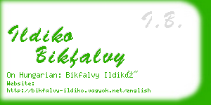 ildiko bikfalvy business card